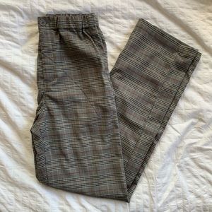 BRANDY MELVILLE PLAID PANT STRAIGHT LEG